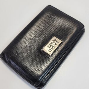 Gianni Versace Men's Bifold Leather Cardholder Wallet